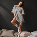 Oversized Longline T-Shirt | Half-sleeves