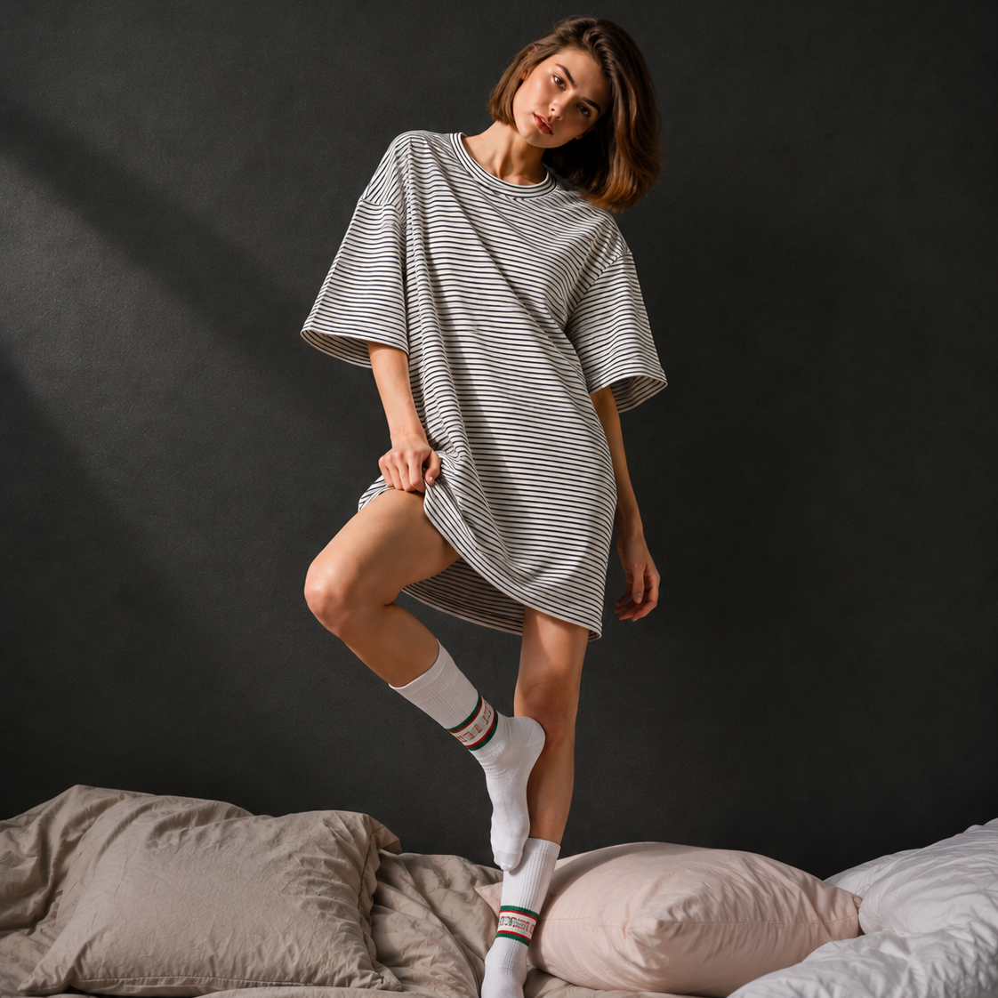 Oversized Longline T-Shirt | Half-sleeves