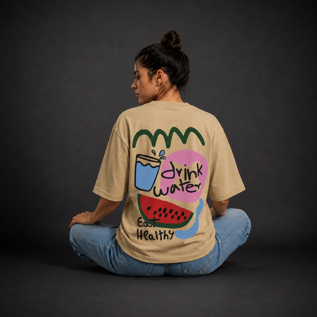 Drink Water Oversized Tee