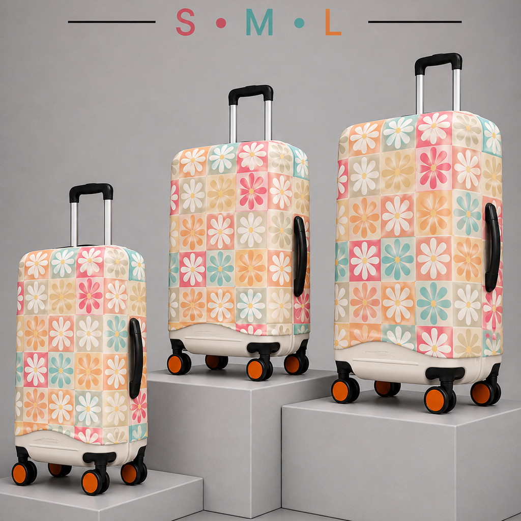 Premium Suitcase Cover (DAISY POP)