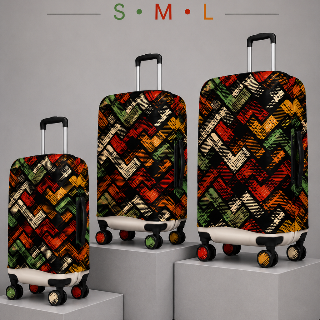 Premium Suitcase Cover (URBAN CHEVRON)