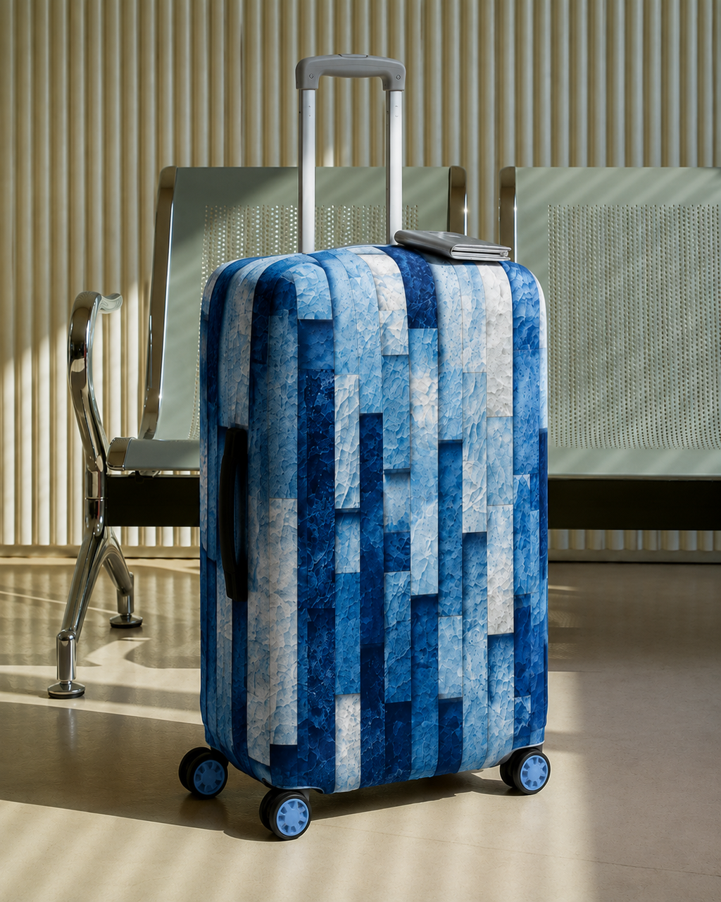 Premium Suitcase Cover (OCEAN MOASIC)
