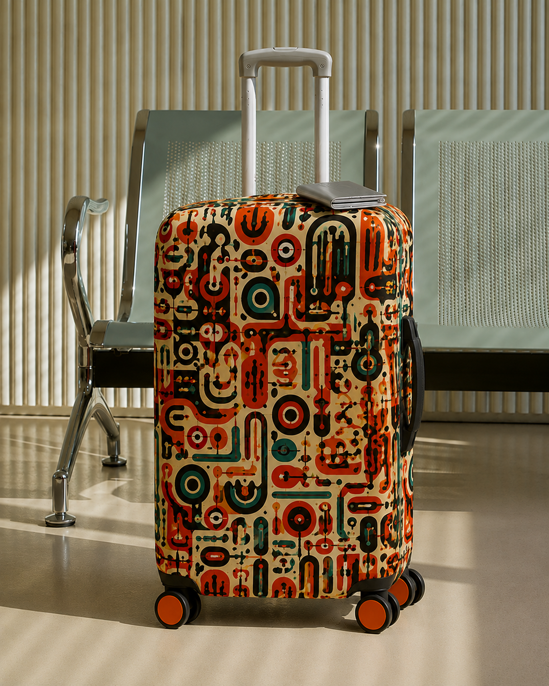 Premium Suitcase Cover (RETRO FUSION)
